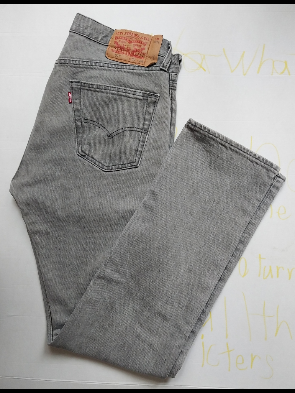 Levi's 501 Gray Vintage Straight Jeans W30 L32